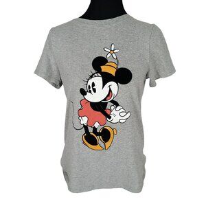 Disney Minnie‎ Mouse Gray Short Sleeve Graphic T-Shirt - Size Large L